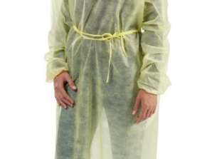 Protective gown - surplus goods - disposable gown to tie yellow XL