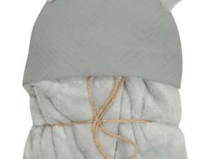 Одеяло KOALA MUSLIN с капюшоном-розой 95x95 см