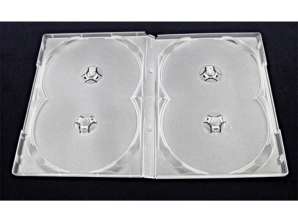 BOX FOR 4 DVD CLEAR MATTE 14 MM