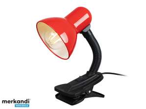 Lámpara de escritorio LB 08 con clip rojo