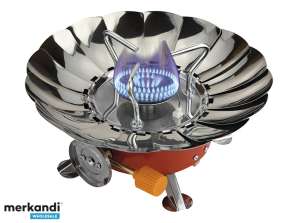 Gas tourist stove with casing for