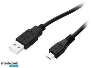 USB A micro B 0 8m jungtis ir duomenys