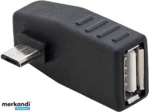 Adapter USB gniazdoUSB wtyk microUSB kąt 75 879#