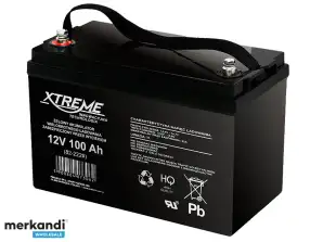 Gel batteri 12V / 100Ah XTREME vikt