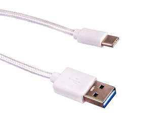ESPERANZA KABEL USB A   USB C 3.1 1M OPLOT BIAŁY