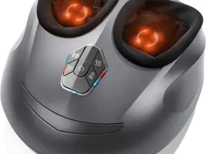 Shiatsu fodmassager elektrisk varmeæltning fodmassagemaskine med rullende og luftkompression til hjem og kontor for mænd og kvinder