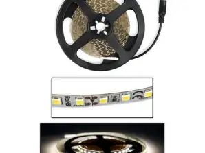LED Strip with cord and/or USB connection, Cold Light, 5 Mt, Flexible Adhesive, IP20, 1200 LEDs [Energy