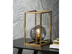 Messing metal table lamps Jaro with glass bulb