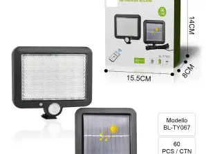 Solar-Bewegungssensor-Licht für den Außenbereich, Sicherheitsleuchten Bewegungserkennungs-Scheinwerfer mit 56 LED-Solar-betriebenem Flutlicht für Garagenhof