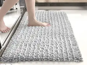 40x60cm ULTRA SOFT AND COMFORTABLE Bath mat in soft chenille microfibre. Grey