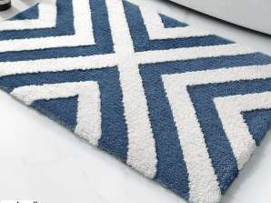 BLUE Soft 50x80cm neslystantis mikropluošto vonios kilimėlis mašinoje plaunamas sugeriantis dušo kilimėlis