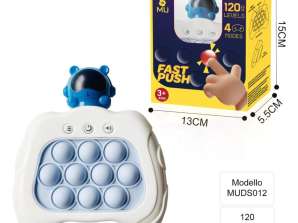 USB uzlādējama ROBOT BEAR ātrās stumšanas burbuļu spēļu konsole, USB-C uzlādes rotaļlieta, pop it elektroniskā spēle, rotaļlieta/puzles rotaļlieta agrīnai izstrādei.