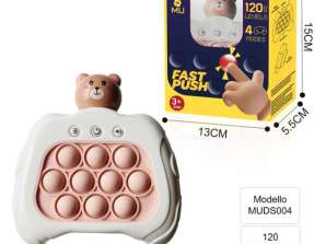 Ładowalna przez USB konsola do gier TEDDY Quick Push Bubbles, zabawka ładująca USB-C, gra elektroniczna