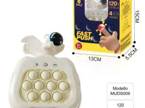 USB-aufladbares FLYING ASTRONAUT Quick Push Bubbles Spielkonsole, USB-C-Ladespielzeug, Pop It Elektronisches Spiel, Spielzeug / Puzzle-Spielzeug für die frühe Entwicklung.