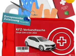 Komplet prve pomoći za automobil Novi standard 2024 - certificirani DIN 13164 STVO i 2x maska Prva pomoć automobil prve pomoći Komplet prve pomoći