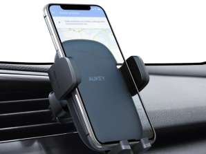 AUKEY HD-C58 Vylepšený držák telefonu do auta Air Vent Clip - 360° otočný a otočný kulový kloub umožňuje rychlé nastavení a přepínání