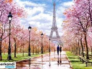 Dėlionės dėlionė 1000 dalių Romantiškas pasivaikščiojimas Paryžiuje 68 x 47 cm CASTORLAND