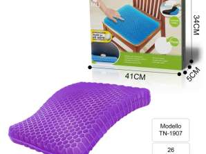 Gel seat cushion, thick cooling seat cushion, large breathable honeycomb design, absorbs pressure points, seat cushion with anti-slip coating
