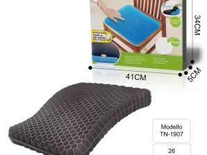 BLACK Gel sėdynės pagalvėlė, stora aušinimo sėdynės pagalvėlė, didelis kvėpuojantis korio dizainas, sugeria slėgio taškus, sėdynės pagalvėlė su neslystančia danga