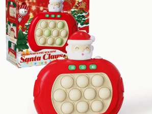 USB oplaadbare SANTA CLAUS Quick Push Bubbles Game Console, USB-C Charge Toy, Pop It Electronic Game, Toy / Puzzle Toy voor vroege ontwikkeling.