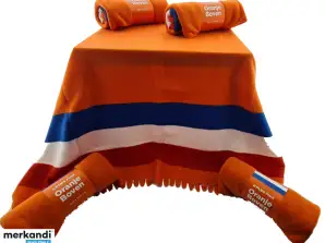 Πορτοκαλί ολλανδική σημαία fleece καρό 150 * 120CM κουβέρτες