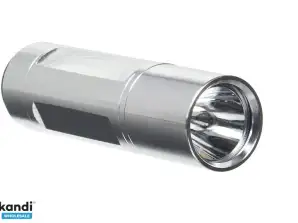 Torcia da bici tascabile LED argento 1W