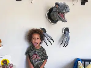 Presentamos la escultura de dinosaurio montada en la pared: ¡una gran adición a la colección de su tienda! ¡¡GRIS Y MARRÓN!!