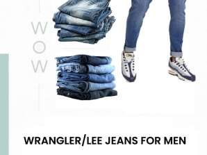 Exclusive Men's Wrangler and Lee Jeans Mix - Various Models and Sizes Available