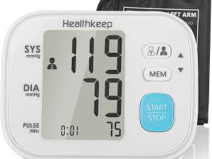 HEALTHKEEP Smart Upper Arm Bloeddrukmeter, Grote Manchet Arm Bloeddrukmeter, voor Home Hypertension Monitoring