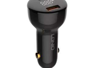 LDNIO C101 USB Car Charger USB C 100W USB Cable for Lig