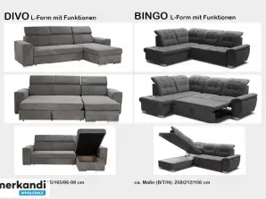 AKTION Sofa Ecksofa Wohnlandschaft mit Funktionen versch. Modelle