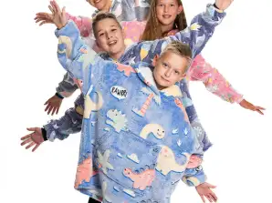 Nyankomne!  SnugHug Kids 'Fleece Teppe med ermer: Hvor koselig møter moro! (lyser i mørket)