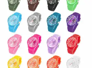 Silikonska ura za zapestje Mens Big Trend Rubber Watch Ženska barvita mini otroška ura
