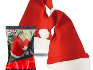2X Weihnachtsmütze Nikolausmütze - Mütze Weihnachten rot - für Erwachsene Kinder