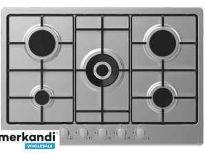 CANDY - Gas hob chw74wx 5-burner gas hob, 75cm, stainless steel