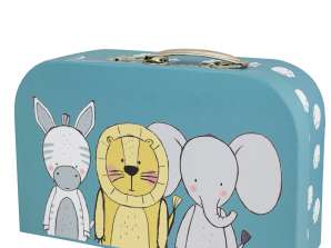 Children's suitcase zoo animals, 27x21x8cm, with metal closure