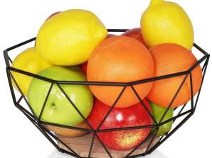 Fruit and vegetable basket metal basket black loft bowl 26 cm