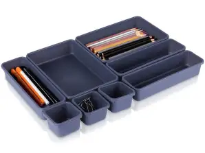 Graphite modular drawer organizer 8 pcs.