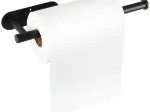 Papieren handdoekenrek staal zwart