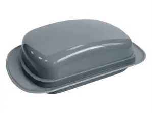 Grey plastic butter dish