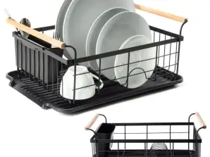 Dish dryer black metal dish drainer 42 5x29 5x19cm