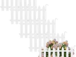 Palissade jardin clôture bordure blanche lot de 10 pcs. 30x30 cm