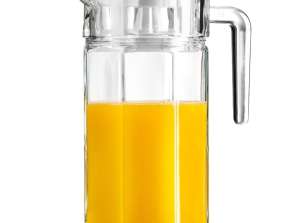 Glass jug with lid 1 5 l