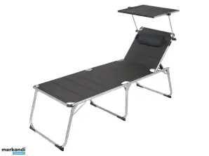 Chaise longue à trois pieds en aluminium de qualité supérieure - Prête pour l’exportation, résistante aux UV avec caractéristiques de confort