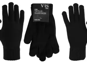 GANTS HOMME NOIR HIVER ACRYLIQUE ISOLANT TAILLE UNIVERSELLE 1 PAIRE