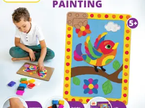 Ptak do malowania z miękkiej gliny. DIY Sztuka sensoryczna, zdolności motoryczne, wyobraźnia. Zestaw kreatywny dla dzieci 5+.