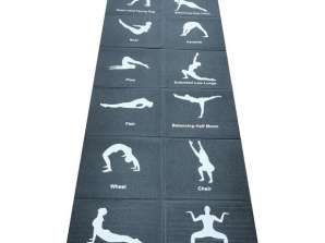 FOLDABLE YOGA MAT 1700X600X5 mm BLACK and other accessories for Yoga