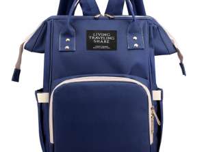 Herzberg HG 03206: Πολυλειτουργική πάνα μαμάς και τσάντα μπιμπερό μπλε