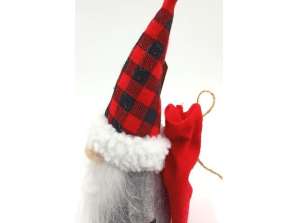 Juldekoration / Lilla jultomten med presentpåse - importörens erbjudande
