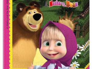 Masha and The Bear 20 Paper Napkins 2 Ply 33x33cm Package
